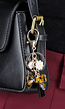 Goudkleurige Tashanger/Sleutelhanger met Leopard Strik, Kralen en Kwastje