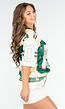 Oversized Baseball Jersey met Vogelprint