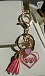 Sleutelhanger in Zwart en Roze met Franjedetails