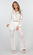 Gehaakte Witte Tweedelige Set met Vest en Broek