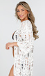 Wit Gehaakte Cover Up met See Through Patroon