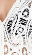 Wit Gehaakte Cover Up met See Through Patroon