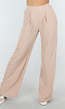 High Waist Beige Soepele Pantalon