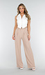 High Waist Beige Soepele Pantalon
