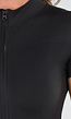 Zwarte Stretch Jumpsuit met Ritsluiting en Opstaande Kraag