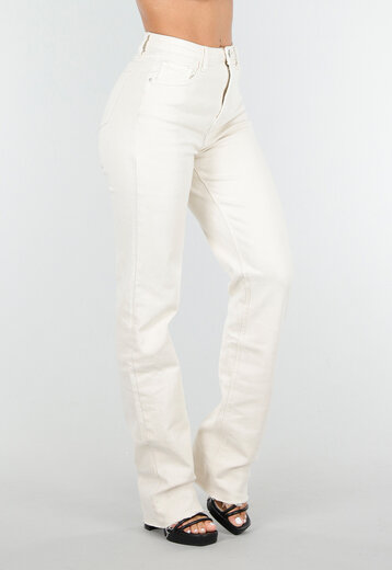 Tall Beige Straight Leg Jeans