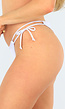 Witte String Bikini Broekje met Strik Detail en Scrunch