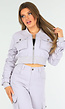 Paarse Tweedelige Set met een Bomberjas een Cargo Broek