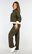 Two Piece Donkergroene Set met Blouse Detail