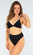 High Waist String Bikinibroekje met Cut Out