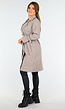 Taupe Trenchcoat met Knoopsluiting en Gespjes