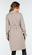 Taupe Trenchcoat met Knoopsluiting en Gespjes