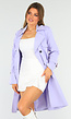 Lila Trenchcoat met Knoopsluiting