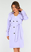 Lila Trenchcoat met Knoopsluiting