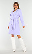 Lila Trenchcoat met Knoopsluiting