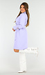 Lila Trenchcoat met Knoopsluiting
