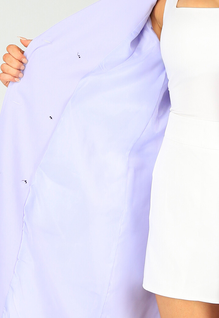 Lila Trenchcoat met Knoopsluiting