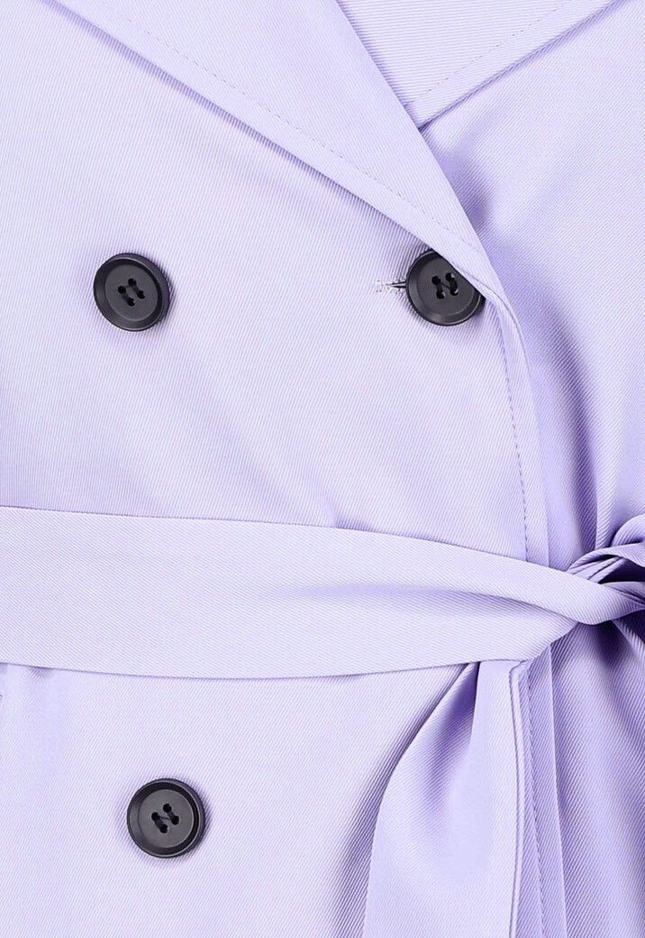 Lila Trenchcoat met Knoopsluiting