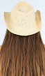 Beige Cowboy Hoed met Aantrekkoord en Pailletten