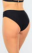 Zwart High Waist Bikinibroekje met Overslag Detail