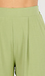 High Waist Olijfgroene Broek met een Linnenlook