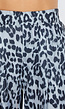 High Waist Leopard Print Linnelook Broek met Steekzakken