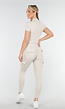 Beige Sportset met Cargozakken en Scrunch
