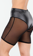 Zwarte Bikershort met Gladde Afwerking en Meshpanelen