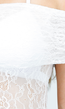 Off Shoulder Witte Kanten Playsuit met Stretch