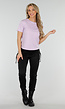 Lila Basic Stretch Top met Loose Fit