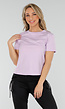 Lila Basic Stretch Top met Loose Fit
