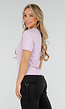 Lila Basic Stretch Top met Loose Fit