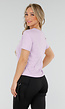 Lila Basic Stretch Top met Loose Fit