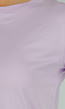 Lila Basic Stretch Top met Loose Fit
