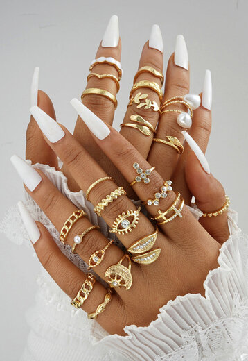 Diverse Verstelbare Ringen Set