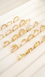 Diverse Verstelbare Goudkleurige Ringen Set