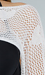 Witte Gehaakte Stretch Cover Up Top met Hartjesprint