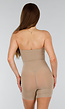 Huidskleur Shapewear Body met Afneembare Nude en Doorzichtige Bandjes