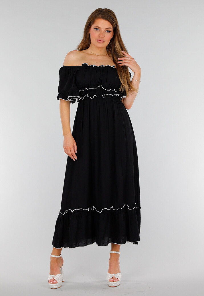 Witte  Sandalen met enkelbandje,  Blokhak en Parels