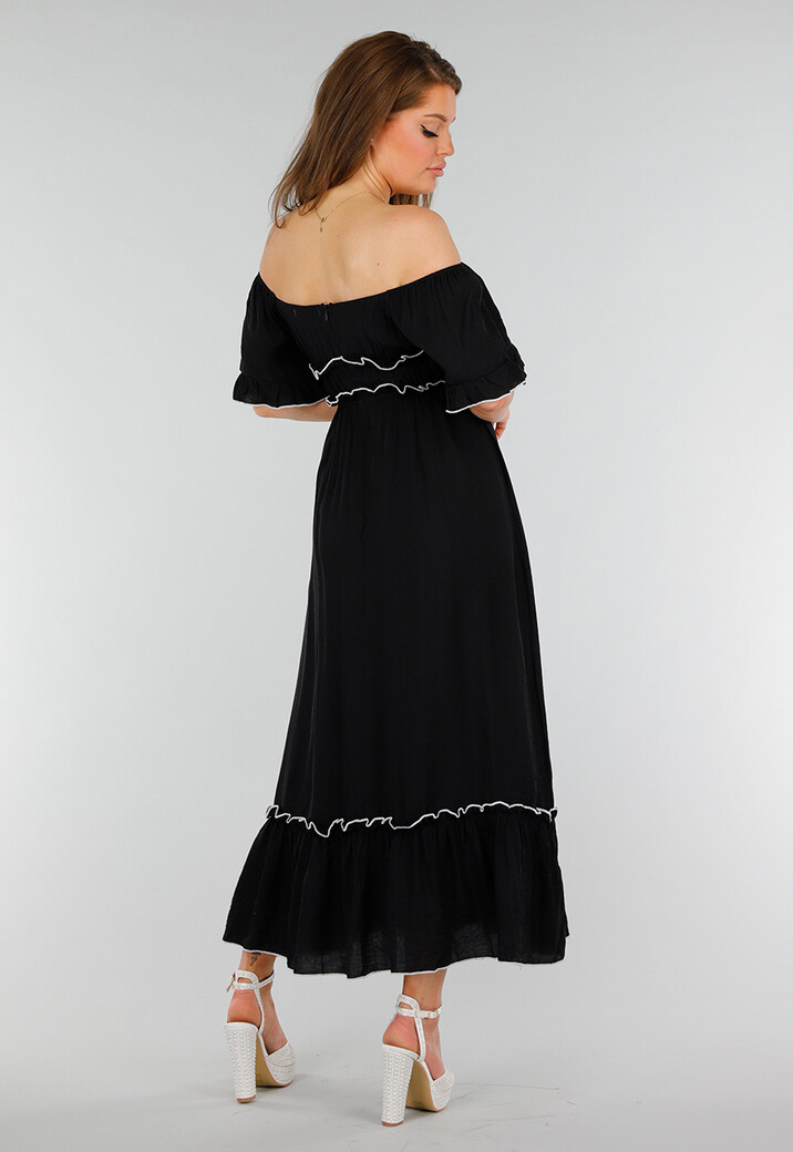 Witte  Sandalen met enkelbandje,  Blokhak en Parels