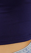 Donkerblauwe Stretch Cropped Top met Aansluitende Pasvorm