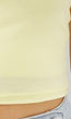 Butteryellow Stretch Cropped Top met Ronde Hals