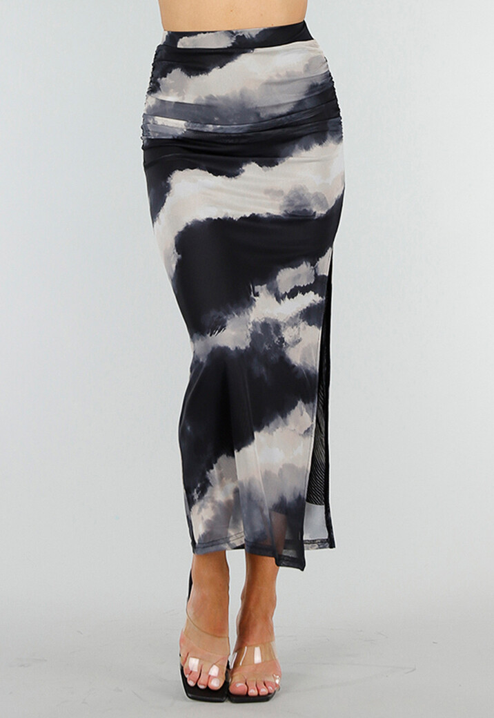 Tie Dye Stretch Maxi Rok met Ingewerkte Rok