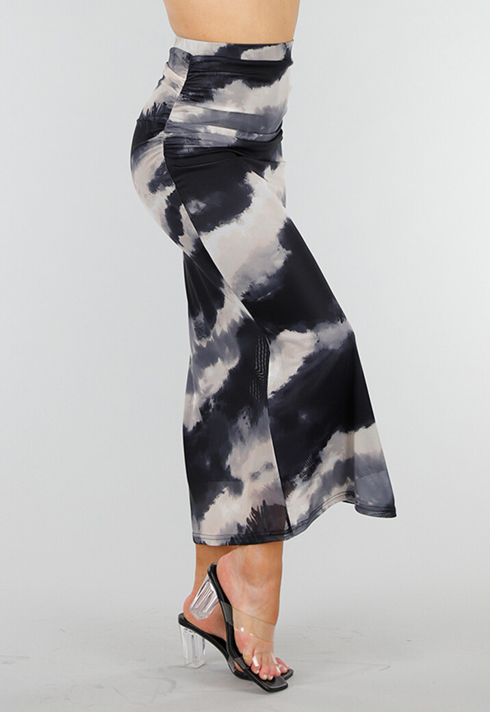 Tie Dye Stretch Maxi Rok met Ingewerkte Rok