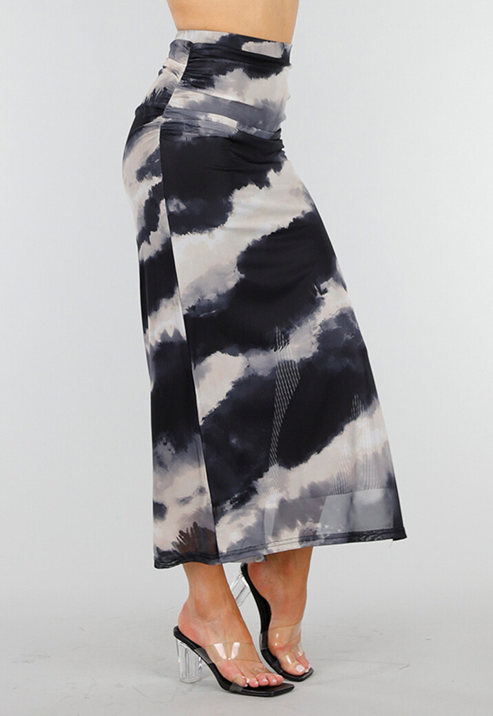 Tie Dye Stretch Maxi Rok met Ingewerkte Rok