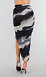 Tie Dye Stretch Maxi Rok met Ingewerkte Rok