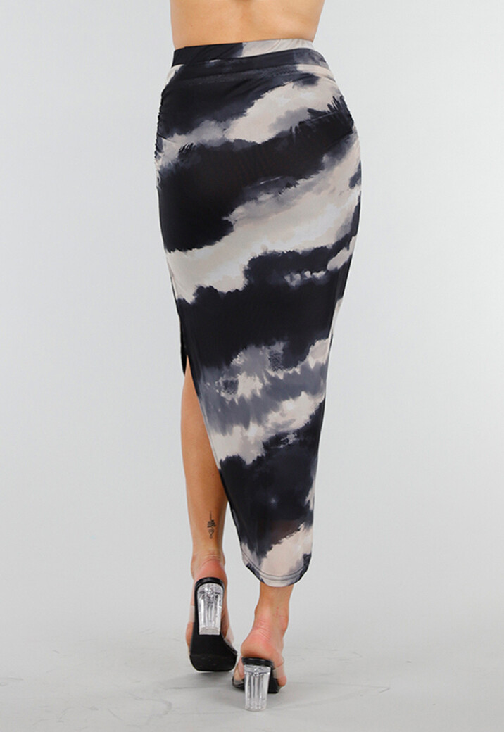 Tie Dye Stretch Maxi Rok met Ingewerkte Rok