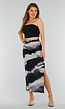 Tie Dye Stretch Maxi Rok met Ingewerkte Rok