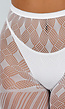 Glow in the Dark Panty met Asymmetrisch Design en Diamant- en Streeppatroon