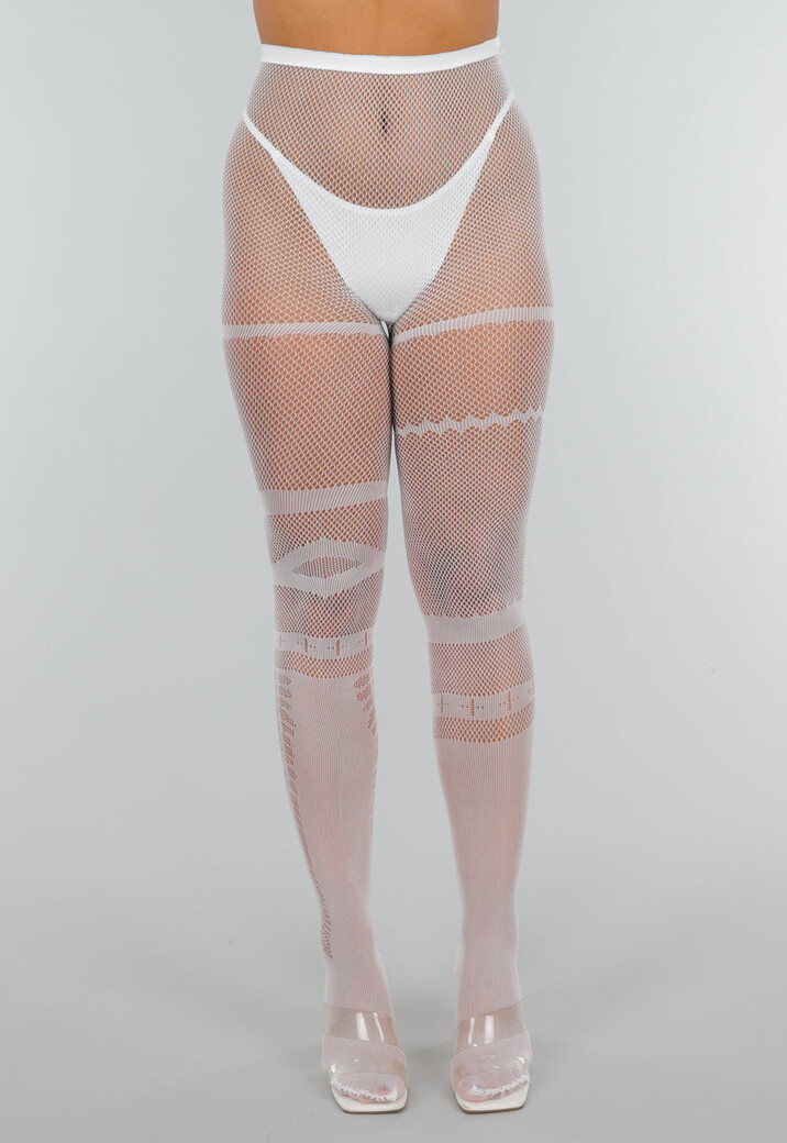 Glow in the Dark Panty met Patchwork Effect en Diverse Geweven Patronen